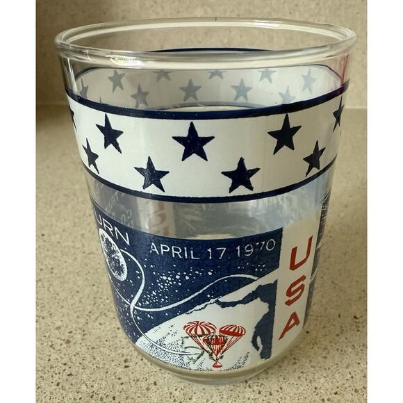 VTG LIBBEY APOLLO 11-12-13 MOON MISSION GLASSES SET Armstrong Swigert Aldrin - Picture 3 of 9